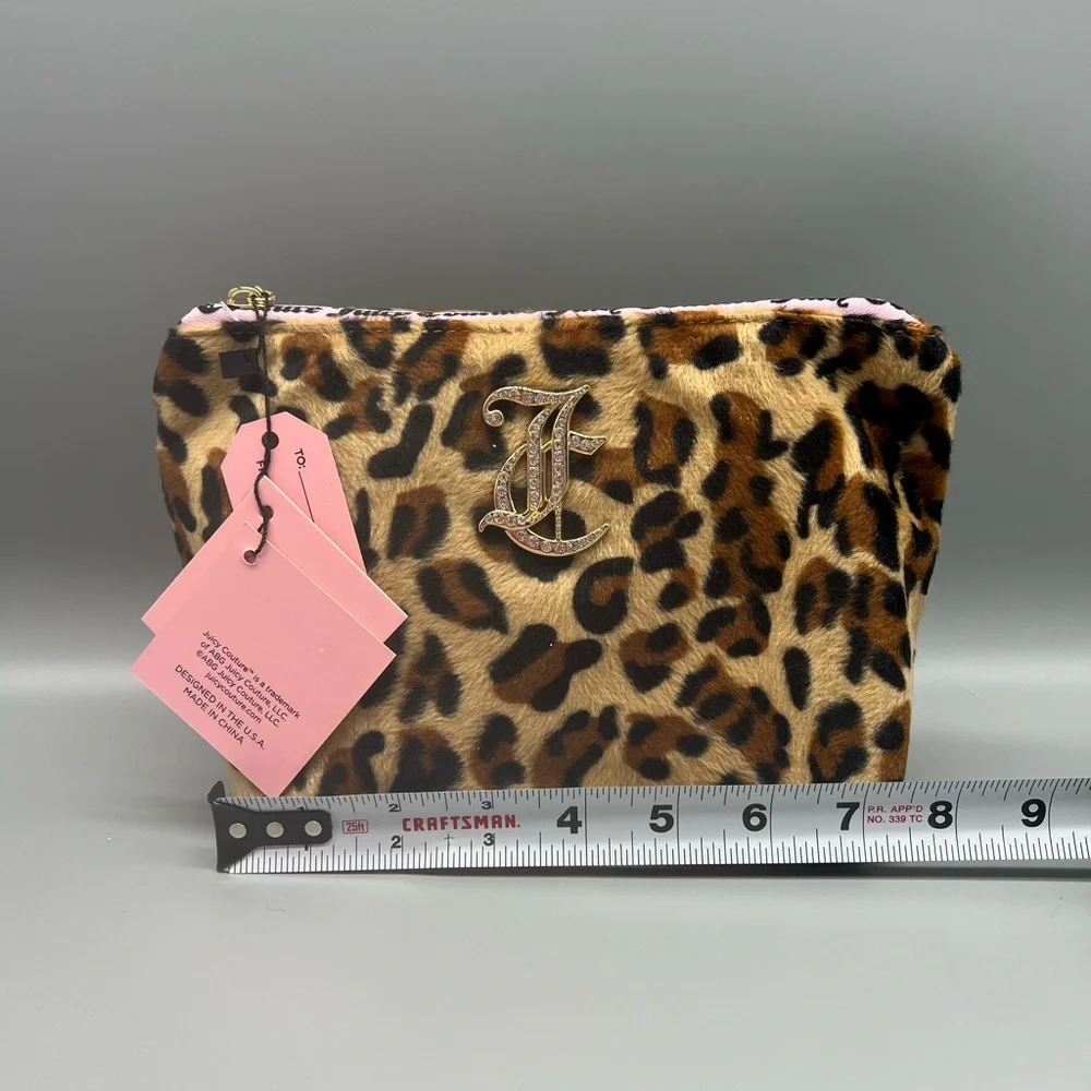 Juicy couture leopard print cosmetics bag